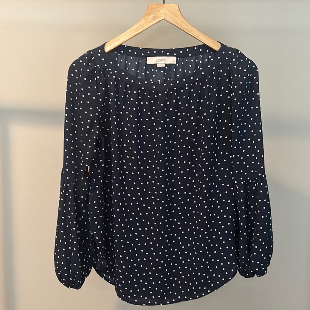 LOFT petite woven blouse